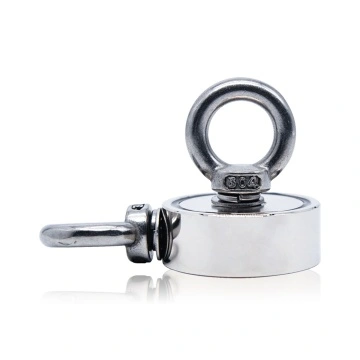 Nam châm câu cá Neodymium hai mặt với Tow Eyebolts